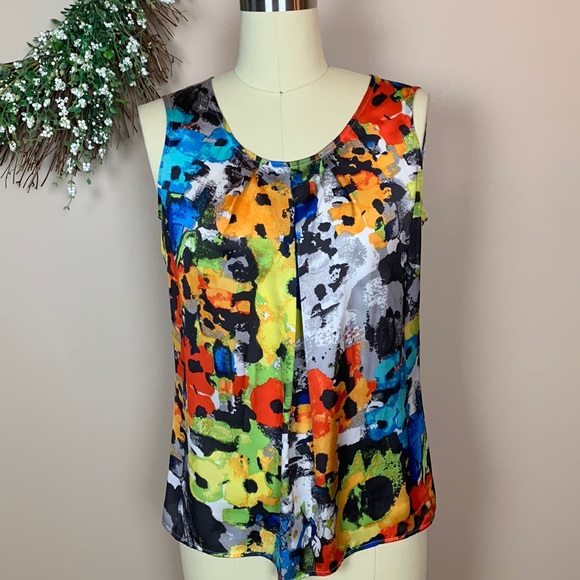 Kasper Women’s Multicolor Sleeveless Top Size Small - Picture 1 of 7